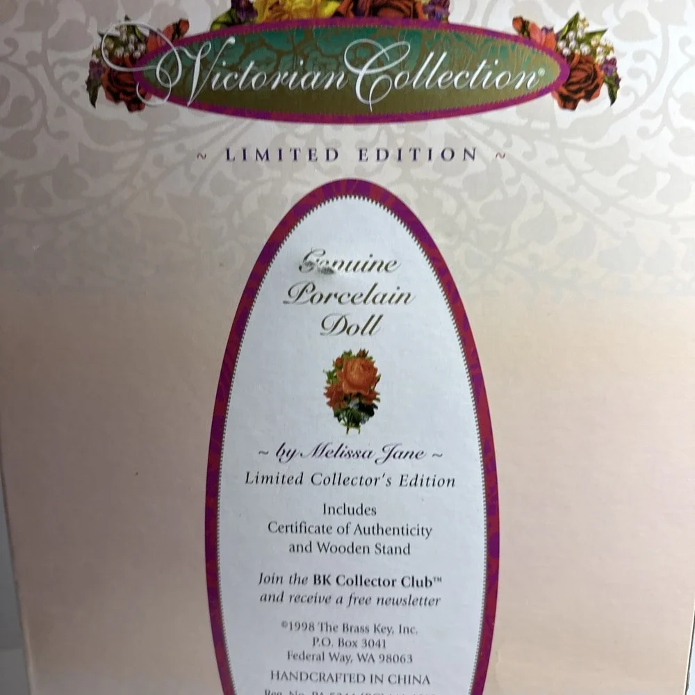 Victorian Collection Limited Edition‎ Porcelain Doll Distressed Box 18 In #76867